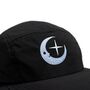 Moon Smile Embroidered Five Panel Cap Black, thumbnail 2 of 4