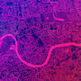London Gradient Risograph Map Print, thumbnail 2 of 7