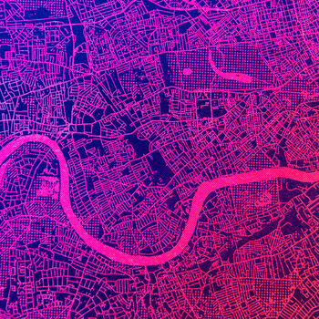London Gradient Risograph Map Print, 2 of 7