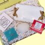White Jewellery Tray, Earrings And Shell Candle Giftbox, thumbnail 1 of 7
