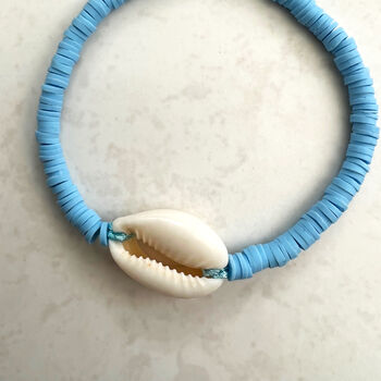 Cowrie Shell Disc Bead Adjustable Bracelet, 3 of 7