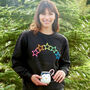 Neon Rainbow Stars Christmas Sweatshirt Jumper, thumbnail 1 of 7