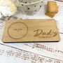 Personalised Oak Coaster Tray Dad Father Family Tea And Biscuits, thumbnail 4 of 4