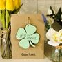 Personalised Good Luck Card Four Leaf Clover Keepsake, thumbnail 4 of 9
