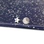 Full Moon And Initial Star Silver Mismatched Earrings, thumbnail 7 of 11