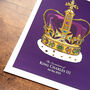 King Charles Coronation St Edwards Crown Art Print, thumbnail 2 of 6