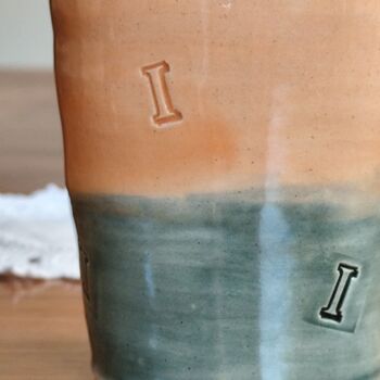 Letter I Handmade Alphabet Mug Tumbler, 3 of 7