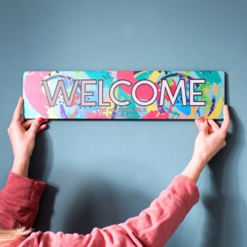 Personalised Welcome Hallway Mirror Sign, 5 of 6
