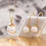Pearl Necklace And Earring Set In Gold Vermeil, thumbnail 1 of 5