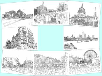 Sets Of Artistic City Postcards, 6 of 12