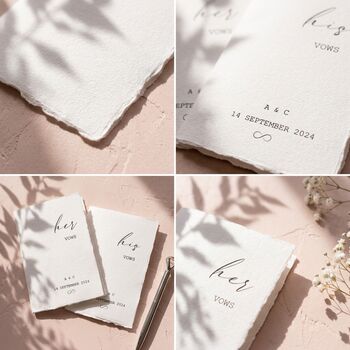Vow Books Personalised Wedding Reading Cotton Cards, 8 of 12