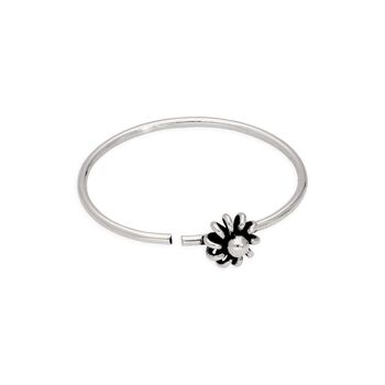 Sterling Silver Flower Hoop Nose And Ear Tragus Ring, 3 of 4