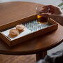 Glass Serving Tray In Wooden Frame, thumbnail 2 of 7