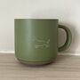 Dachshund Engraved Green Ceramic Tea/ Coffee Mug, thumbnail 2 of 6