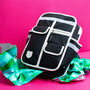 Eco Coated Black And White Backpack, thumbnail 3 of 5