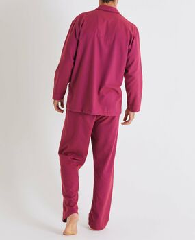 Men's Rioja Herringbone Brushed Cotton Pyjama Set, 3 of 4