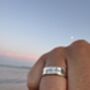 Men’s Custom Handwriting Adjustable Ring – Sterling Silver, thumbnail 1 of 3