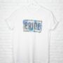 Bride To Be Floral Blue Box Design T Shirt, thumbnail 1 of 3