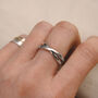 Personalised Interlinked Infinity Silver Band Ring, thumbnail 1 of 9