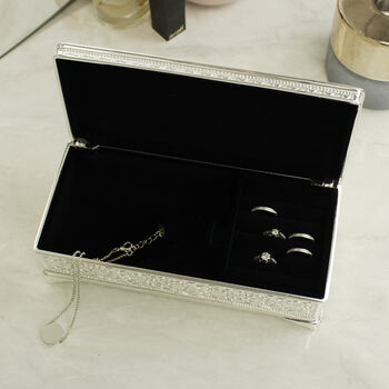 Personalised Engraved Antique Style Jewellery Box, 2 of 6