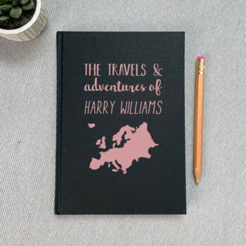 Personalised Travels And Adventures Travel Journal, 2 of 8