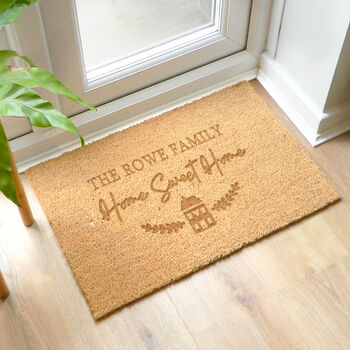 Personalised Home Sweet Home Indoor Doormat, 6 of 6