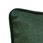 Super Soft Velvet Piped Cushion Pillow 43cm 17' Green, thumbnail 2 of 3