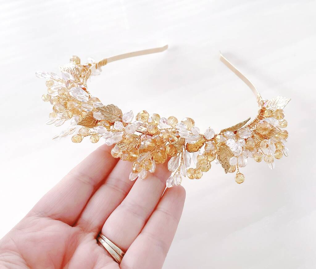 Gold Boho Bridal Headband, 1 of 5