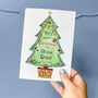 Personalised Very Merry Christmas Tree Card For Child, thumbnail 1 of 5