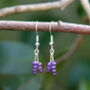 Lavender Purple Flower Drop Earrings, thumbnail 1 of 4