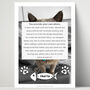 Personalised Cat Photo Print Wall Art Gift For Cat Mums And Dads, thumbnail 2 of 5