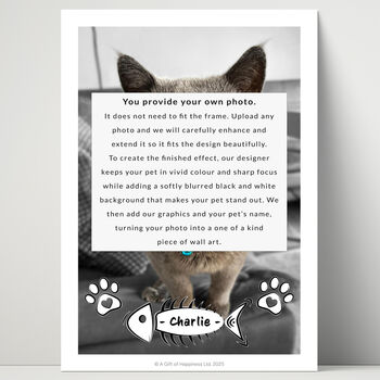 Personalised Cat Photo Print Wall Art Gift For Cat Mums And Dads, 2 of 5