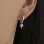 Detachable Starburst Hoop Earrings Sterling Silver, thumbnail 1 of 11