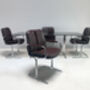 Mid Century Pieff Table And Four Leather Dining Chairs, thumbnail 4 of 12