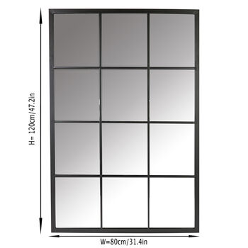 Contemporary Tall Iron Window Mirror, 2 of 5