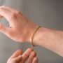Gold Plated Steel Rolo Bracelet Chain For Men, thumbnail 6 of 12