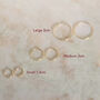 Gold Filled Thin Hoop Earrings, thumbnail 4 of 9