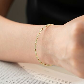 Natural Peridot Gemstone Bracelet, 5 of 6