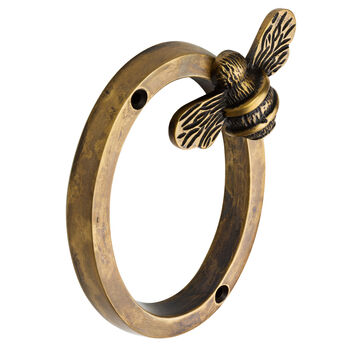 Solid Brass Bee Numbers In Antique Finish Four Inch, 3 of 9