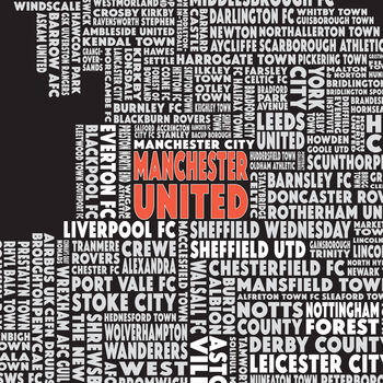 Personalised UK Women's Super League Football Team Map, 4 of 5