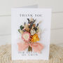 Thank You Teacher Dried Flower Bunch Greetings Card Gift, thumbnail 1 of 2