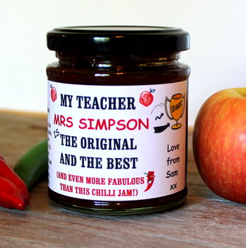 Teacher's Gift Personalised Chilli Jam, 2 of 7