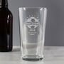 Football Gifts For Him Personalised Pint Glass, thumbnail 3 of 5