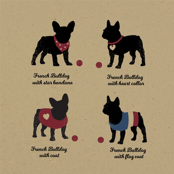 Personalised French Bulldog Print For One Or Two Dogs, 2 of 12