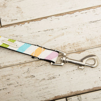 The Thurlestone Pastel Striped Dog Lead, 3 of 3