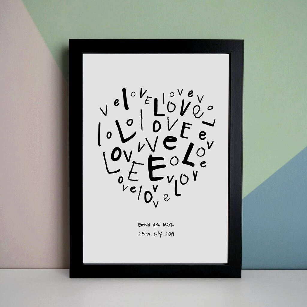 Personalised Love Print Gift, 1 of 6