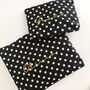 Personalised Polkadot Make Up Pouch Bags, thumbnail 3 of 7