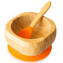 Bamboo Bowl And Spoon Set Orange, thumbnail 2 of 6