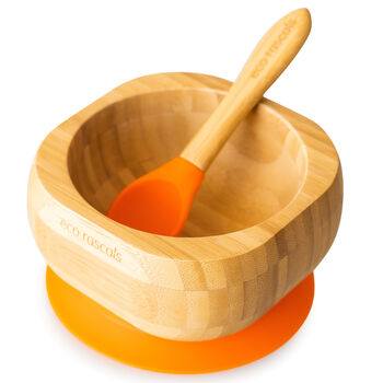 Bamboo Bowl And Spoon Set Orange, 2 of 6