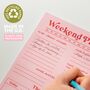 Weekend Planner Pad A5 | Pink And Red, thumbnail 3 of 5